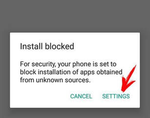If install is blocked follow this step